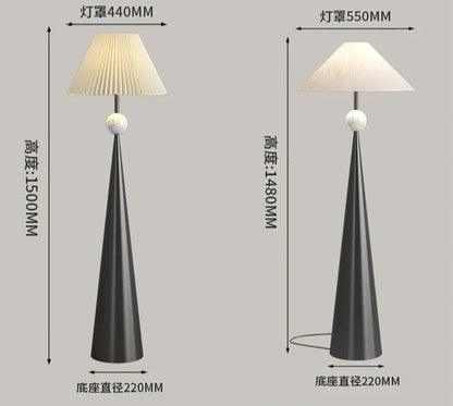 Wabi-sabi Floor Lamp Cloth Cover Art Decorative Bedroom Bedside Floor Light