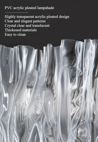 Accordéon Suspension pendant light LED pleated acrylic chandelier