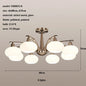 Modern silver chandelier Metal milky white glass lampshade Living Room pendant lamp