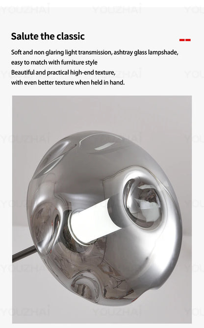 Nordic Art Magic Bean Pendant Lamp Modern Glass Chandelier