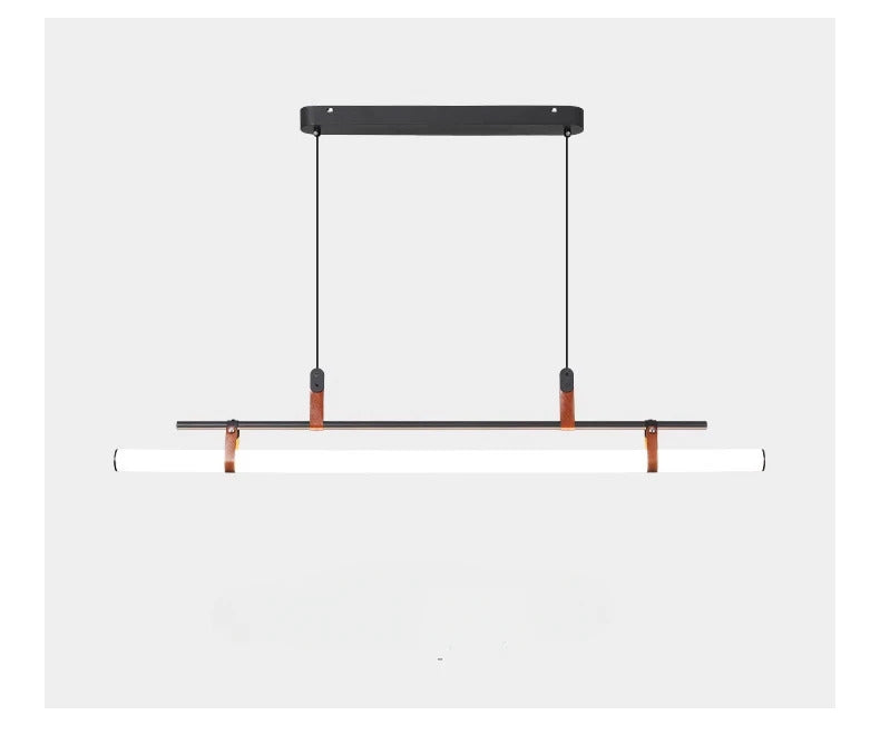 Nordic Minimalist Dining room Study Room Office Desk lighting Coffee Table Kitchen island Long Strip LED Ceiling Pendant Lamp