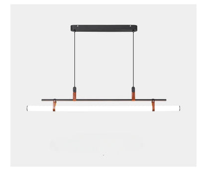 Nordic Minimalist Dining room Study Room Office Desk lighting Coffee Table Kitchen island Long Strip LED Ceiling Pendant Lamp