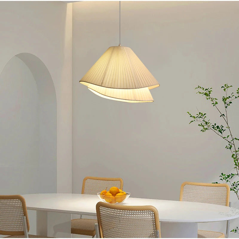 Lia Pendant lamp Nordic white fabric pendant light