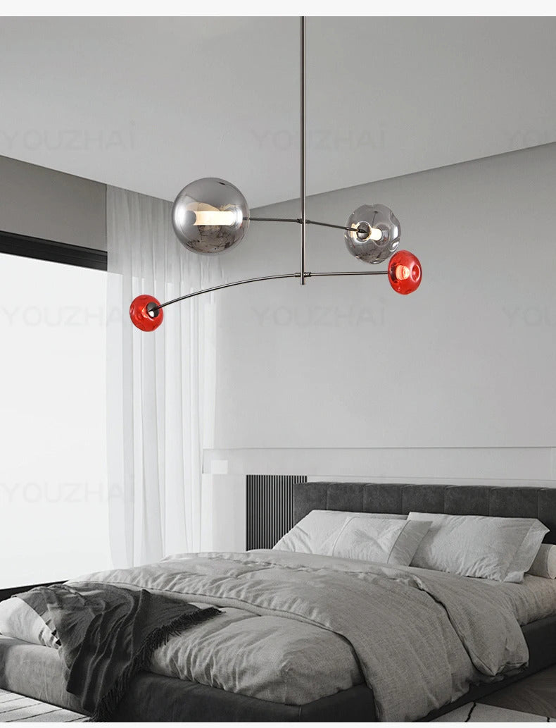 Nordic Art Magic Bean Pendant Lamp Modern Glass Chandelier