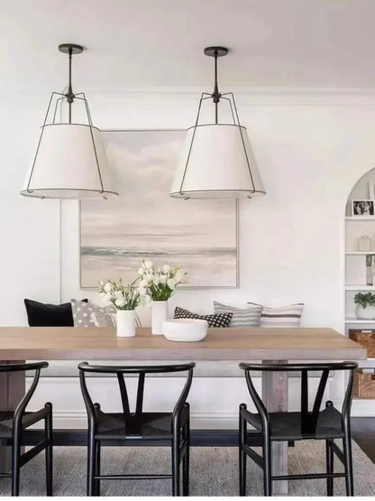 Nordic Cloth Pendant light Wabi-Sabi Dining Table Kitchen Island Pendant lamp