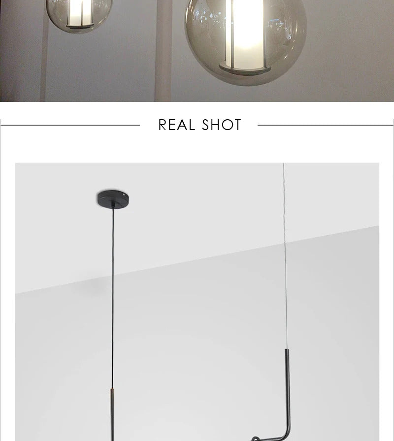 Bai Chandelier Postmodern crossbar design glass ball light