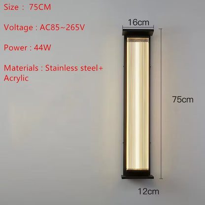 Modern outdoor wall light Waterproof IP65 Solar energy LED wall lamp Entrance sconce