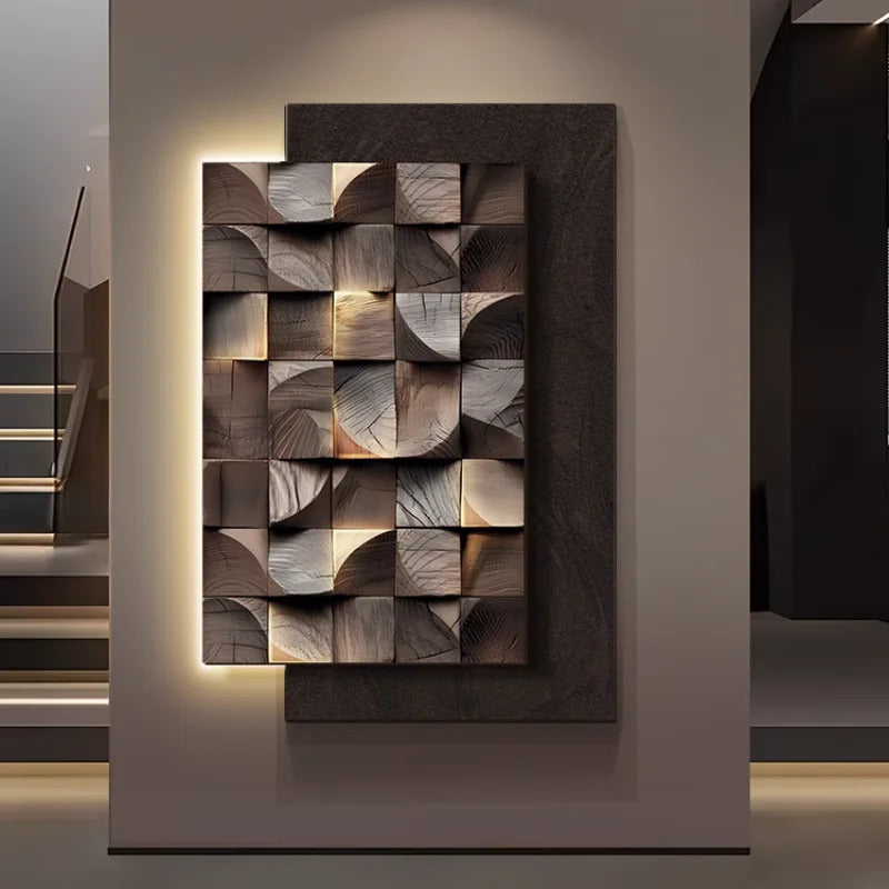 Italy Designer Geometric Wall Lamp Square Mounted Background Hallway Sconce lighting