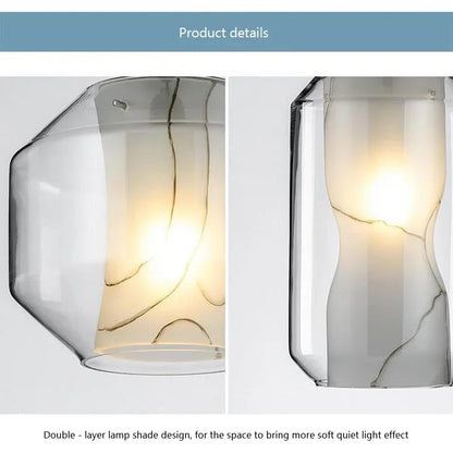Alabaster Glass Cylinder Pendant Light