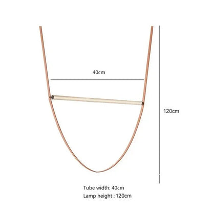 Duplex Leather Chandelier Restaurant staircase chandelier