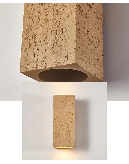 Nordic cave stone wall lamp Square outdoor cement Wall Lamp LED Sconce