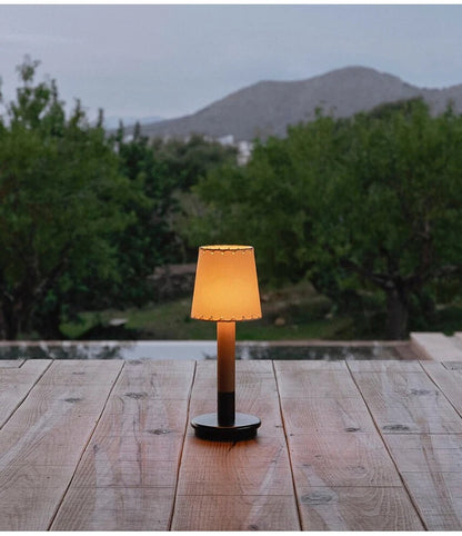 Spanish Creative Retro Nostalgic Rechargeable Table Lights LED Restaurant Bar Counter Bedroom Bedside Fabric Nighting Desk Lamps