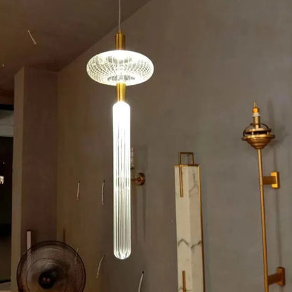 Cipher Multi Pendant light Luxury Clear Glass pipe Chandelier