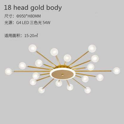 Modern glass ceiling light Living room kitchen light fixtures