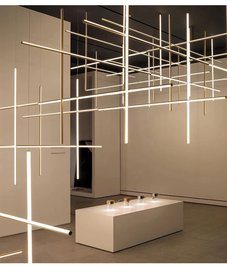 Coordinates Chandelier Modern LED Linear Ceiling Chandelier