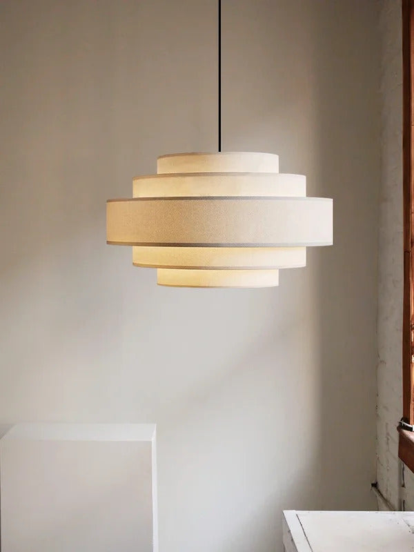 Nordic Fabric Pendant Light Wabi Sabi Led Chandelier