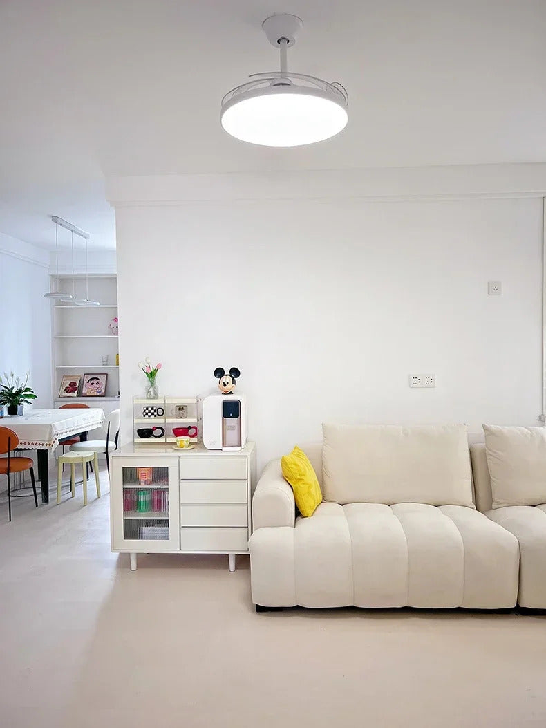 Ceiling Fan With Light Modern Remote Smart Invisible Ceiling Fan Bedroom Lamp