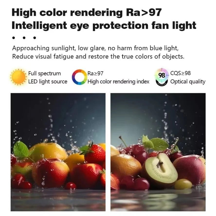 New Invisible Bladeless Ceiling Fan With Light Home Living Room Lighting