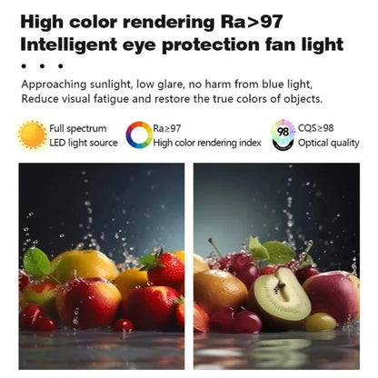 New Invisible Bladeless Ceiling Fan With Light Home Living Room Lighting