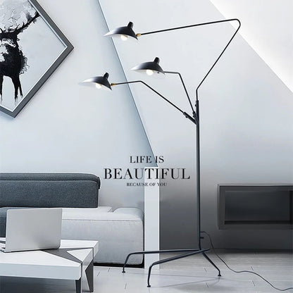 Serge Mouille floor lamp designer Living room Tripod Table lamp