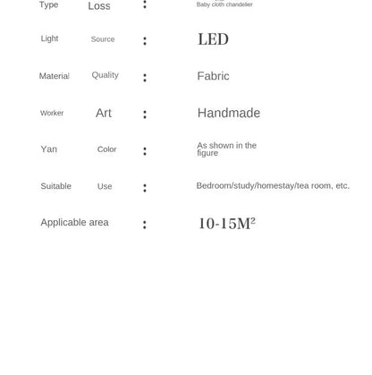 Gull Pendant Light Creative Umbrella Fabric Pendant Lamp