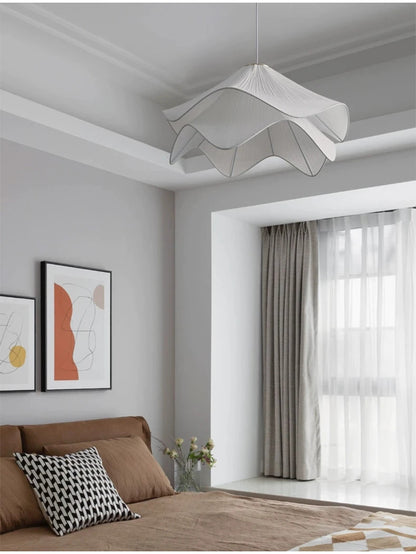 Lia Pendant lamp Nordic white fabric pendant light