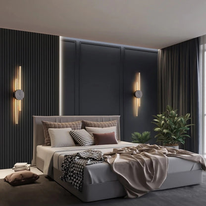 Modern Long Wall Lamp luxury minimalist black gold background LED Wall lights