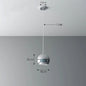 Nordic Plating Sliver Globe Ball Mirror Pendant Lights E27 Iron Hanging Lamp