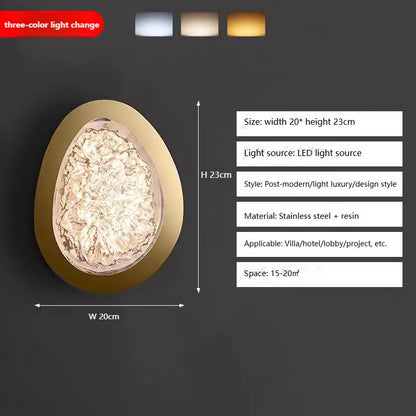Platinum Art Wall Lamp Modern Creative Design Pebble Corridor wall lighting LED