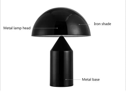 Italian luxury mushroom LED floor lamp metal Nordic eye protection bedside table lamp high-end home decoration lighting fixture