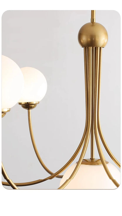 Nordic glass Pendant lamp French Gold chandelier