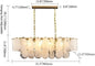 Nordic Luxury Glass Pendant Lamp Metal Crystals LED Chandeliers