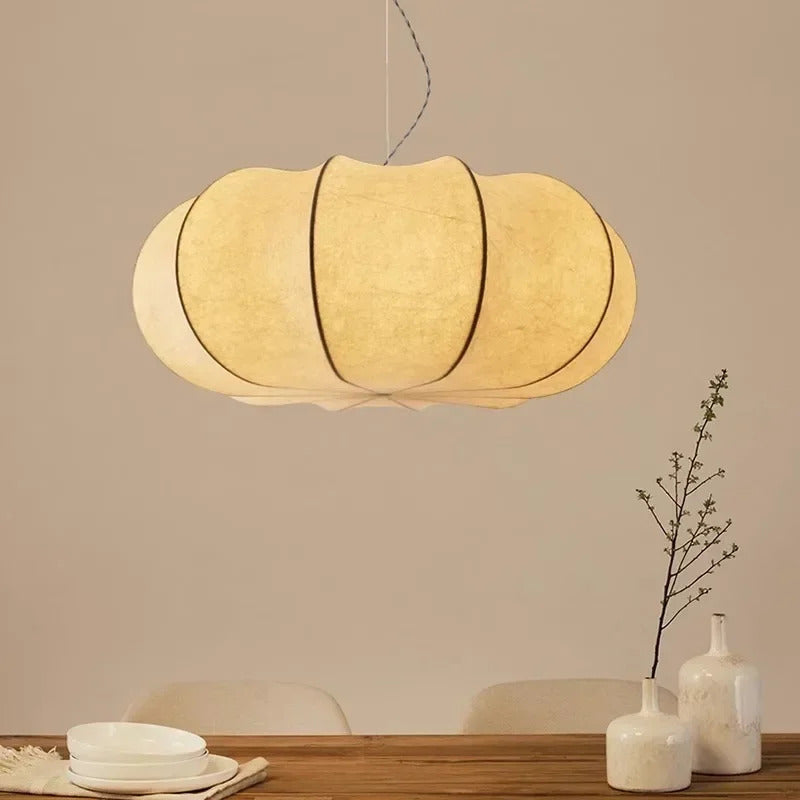 Japanese Style Wabi-sabi Style Silk Chandelier Retro Creative Bedroom Lamp