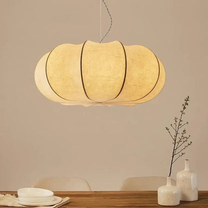 Japanese Style Wabi-sabi Style Silk Chandelier Retro Creative Bedroom Lamp