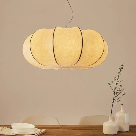 Japanese Style Wabi-sabi Style Silk Chandelier Retro Creative Bedroom Lamp