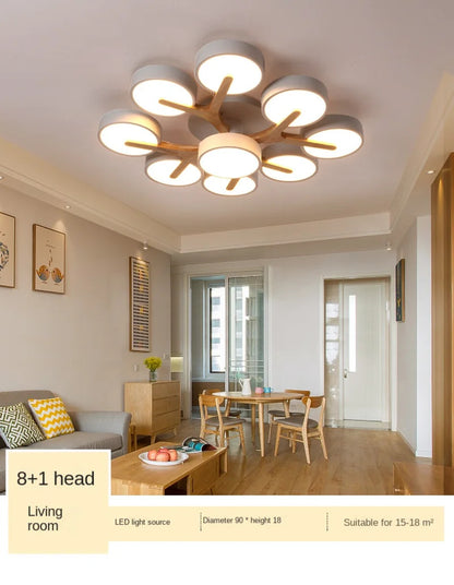 Modern Ceiling Lamp Bedroom Minimalist Wood Home Decor Lighting Fixtures