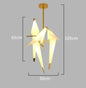 Perch Light Chandeliers designer bird lamps For Restaurant Children's Room paper cranes origami lamp bedroom room Swing light