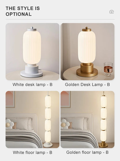 Modern Long Floor Lamp Nordic Minimalist Cream Lampshade Iron Base standing lights