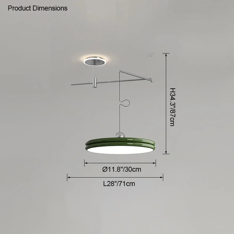 Dining table light modern chandelier Round Reading Desk Light