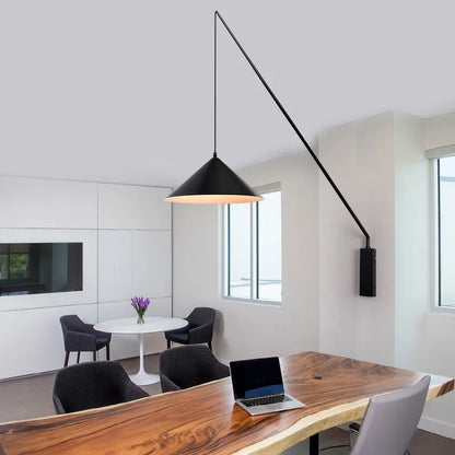 Nordic black Fishing simple Wall lamp Swing long Arm wall light loft sconce lighting