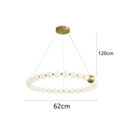 Nordic Ring LED Chandelier Dimmable Acrylic for Living Room Center Table Bedroom Hall Pendant Lamps Home Decor Lusters Fixture