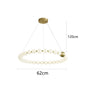 Nordic Ring LED Chandelier Dimmable Acrylic for Living Room Center Table Bedroom Hall Pendant Lamps Home Decor Lusters Fixture
