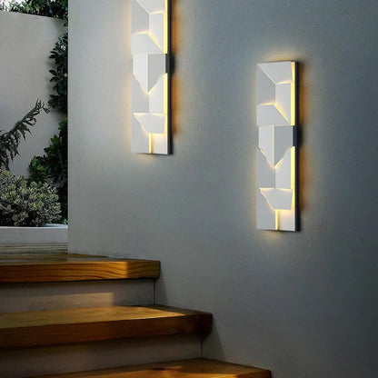 Outdoor Waterproof wall lamp Creativity 3D Model Led Sconce lights Square Wall lighting