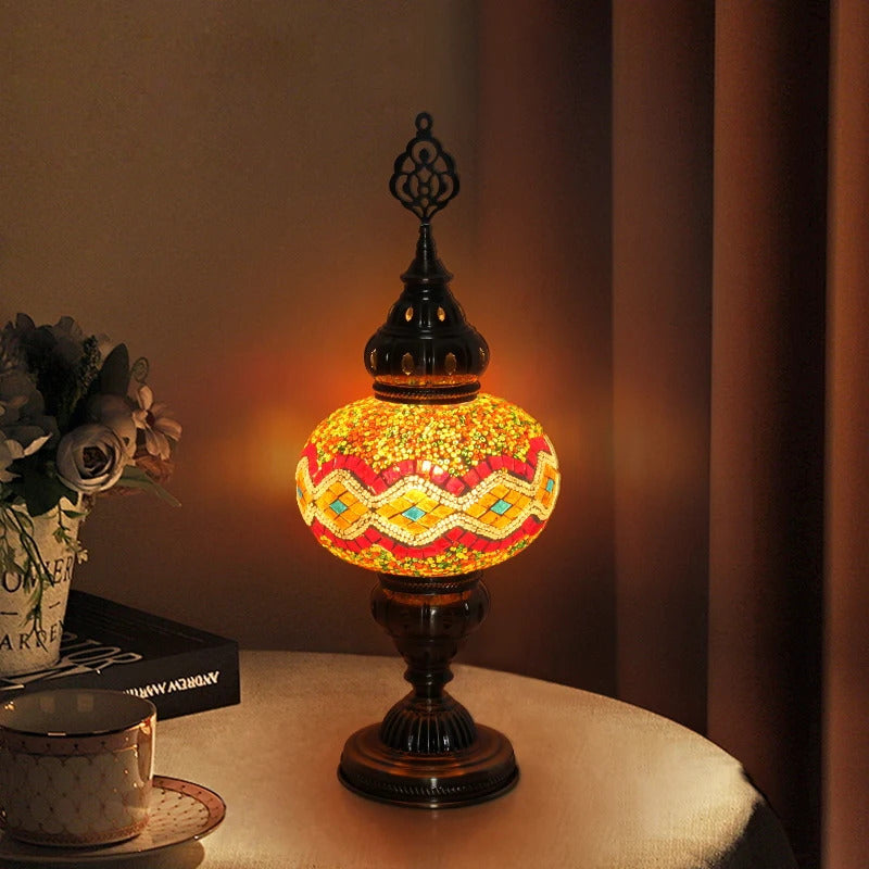 Turkish Mosaic Table Lamp Hand Crafted Decorative Lighting