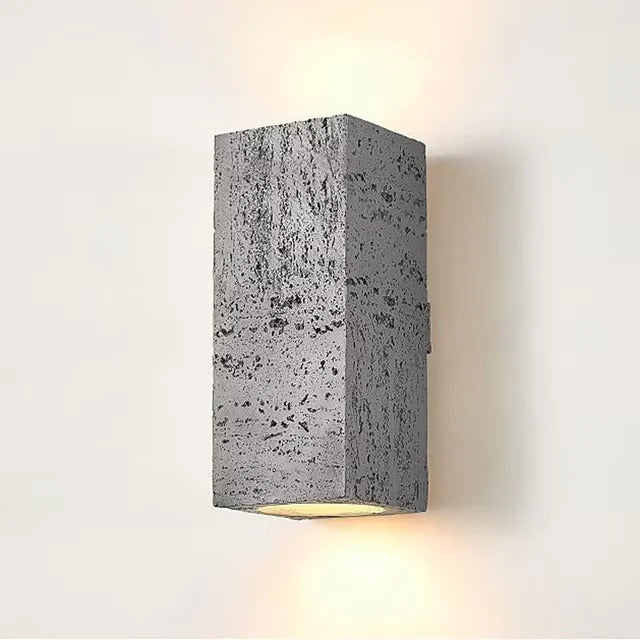 Nordic cave stone wall lamp Square outdoor Wall Lamp Cement Sconce Light LED