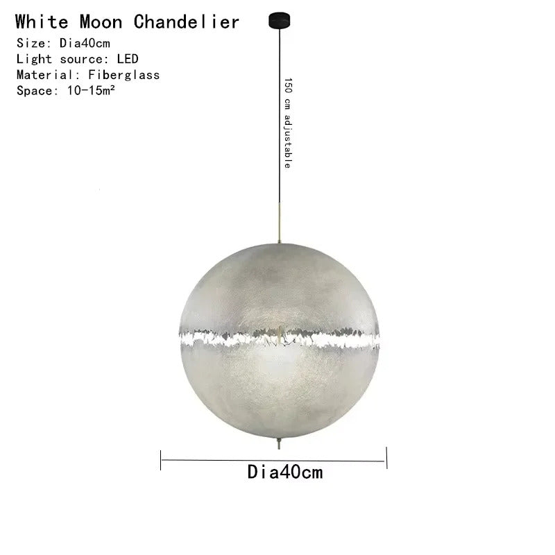Danish design Moon Pendant light Italian Postkrisi Designer orb chandelier Atmosphere light