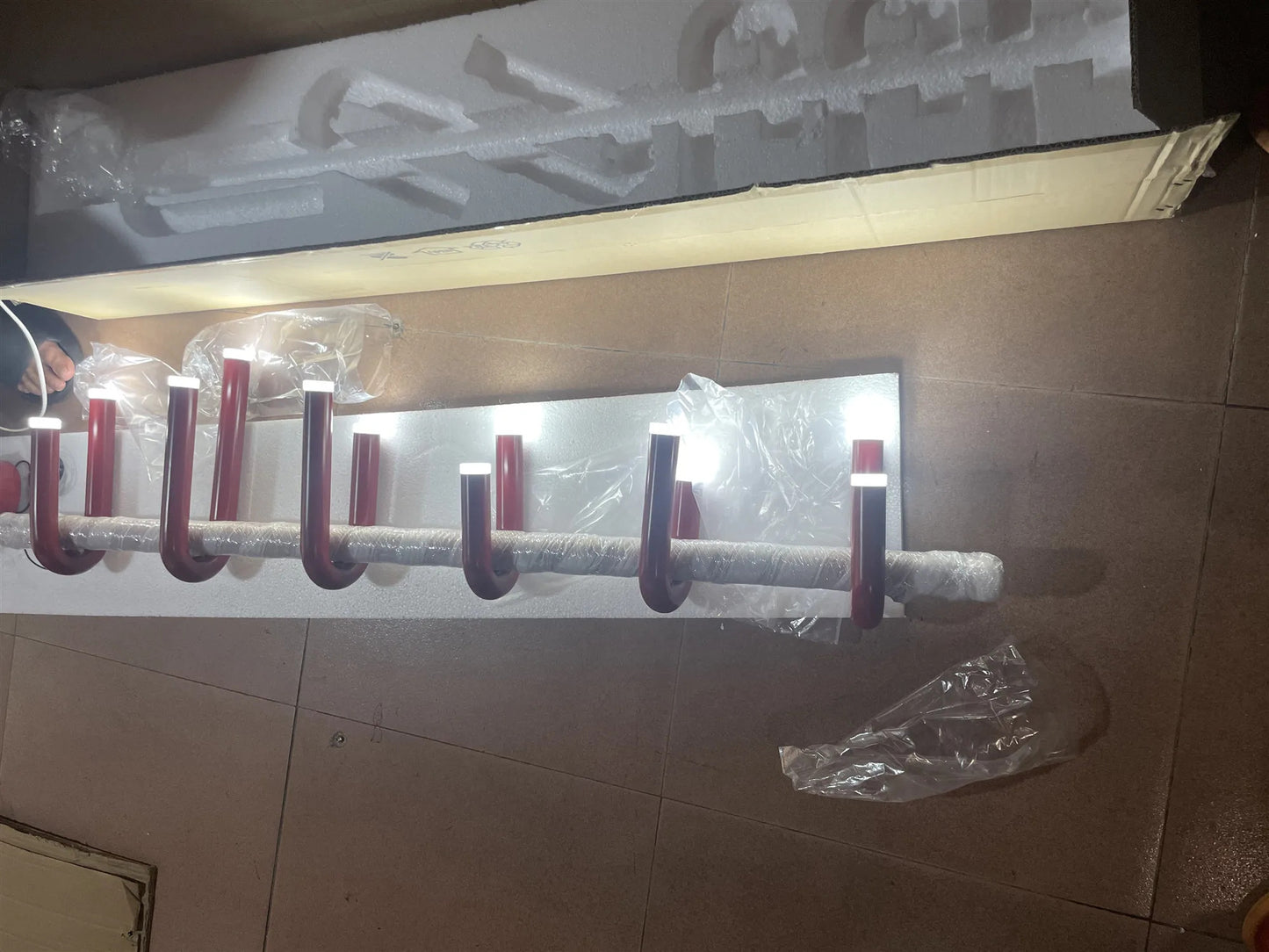 Nordic U-shaped Pendant lamp water pipe long strip Chandelier