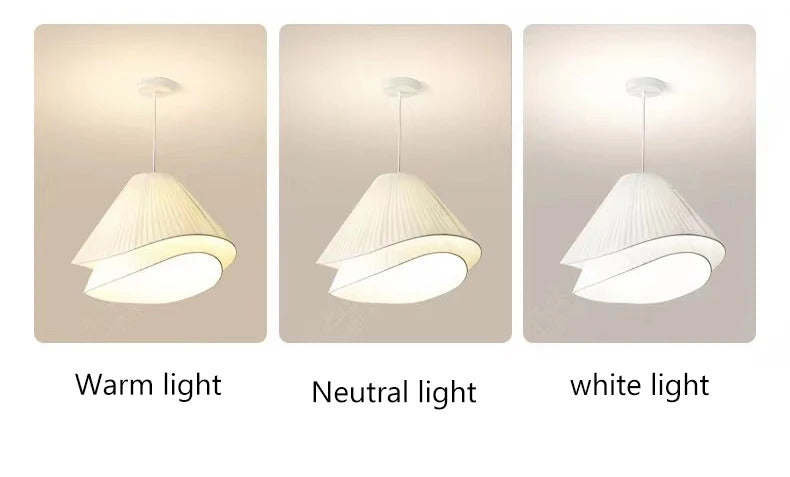 Lia Pendant lamp Nordic white fabric pendant light