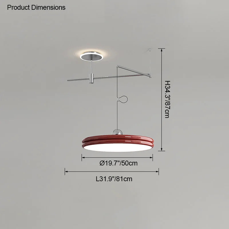 Dining table light modern chandelier Round Reading Desk Light