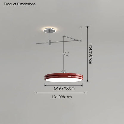 Dining table light modern chandelier Round Reading Desk Light